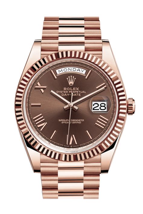 rolex day date 40 chocolate dial roman numerals|Altro.